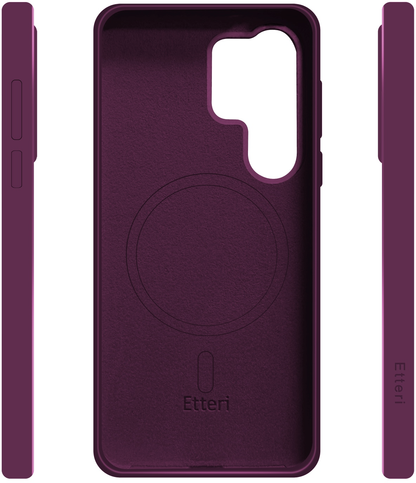 Funda MagSafe para Samsung Galaxy S26 Ultra S948, Etteri, Silicone Mag, Vino
