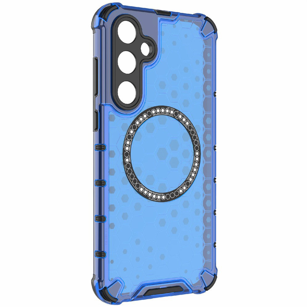 Funda MagSafe para Samsung Galaxy A26 A266, Techsuit, HoneyComb Shield, Azul