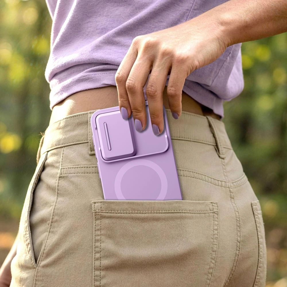 Funda MagSafe para Samsung Galaxy A57 5G, Tech-Protect, Kevlar Aura, Violeta