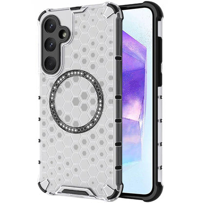 Funda MagSafe para Samsung Galaxy A55 5G A556, Techsuit, HoneyComb Shield, Blanca