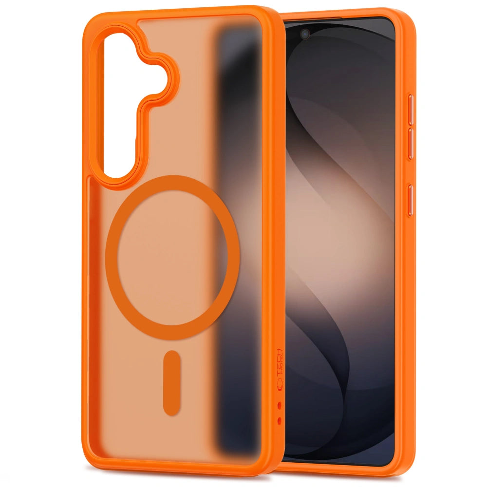 Funda MagSafe para Samsung Galaxy S26 S942, Tech-Protect, Magmat, Naranja Mate