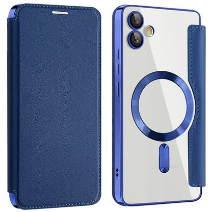 Funda MagSafe para Samsung Galaxy A05 A055, Techsuit, SmartMag Book, Azul