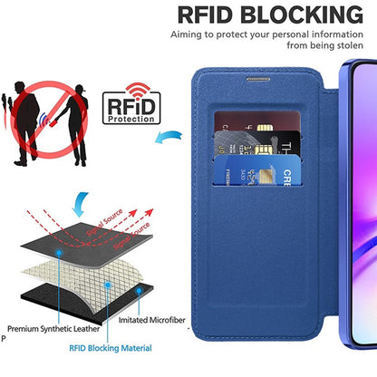 Funda MagSafe para Samsung Galaxy A05 A055, Techsuit, SmartMag Book, Azul