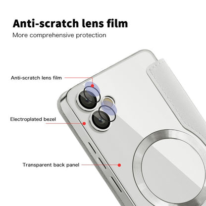 Funda MagSafe para Samsung Galaxy A05 A055, Techsuit, SmartMag Book, Gris