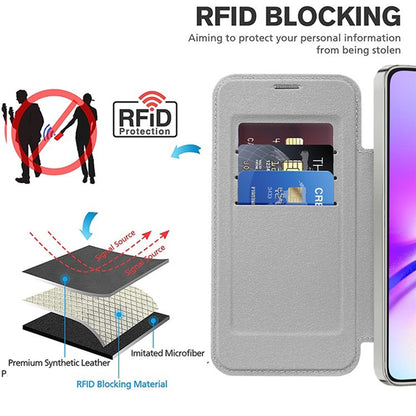 Funda MagSafe para Samsung Galaxy A05 A055, Techsuit, SmartMag Book, Gris