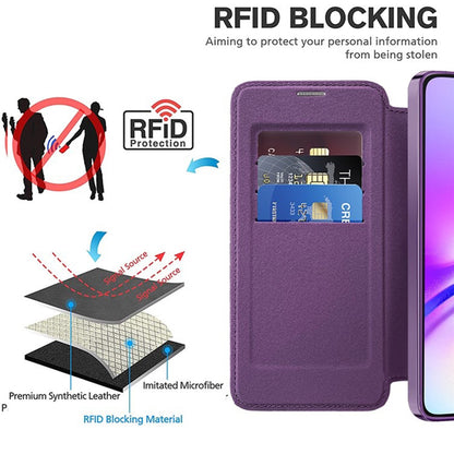 Funda MagSafe para Samsung Galaxy A05 A055, Techsuit, SmartMag Book, Morado