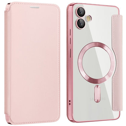 Funda MagSafe para Samsung Galaxy A05 A055, Techsuit, SmartMag Book, Rosa