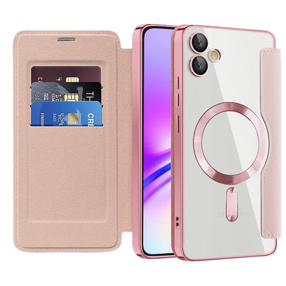 Funda MagSafe para Samsung Galaxy A05 A055, Techsuit, SmartMag Book, Rosa