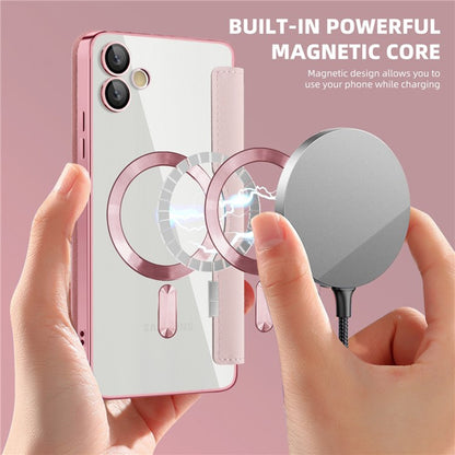 Funda MagSafe para Samsung Galaxy A05 A055, Techsuit, SmartMag Book, Rosa