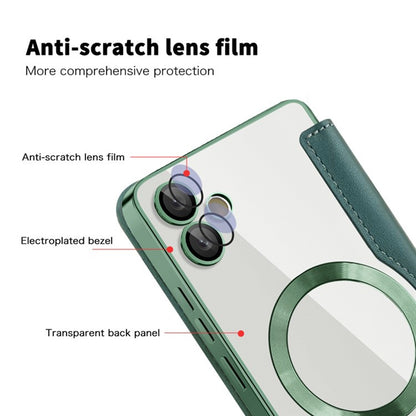 Funda MagSafe para Samsung Galaxy A05 A055, Techsuit, SmartMag Book, Verde