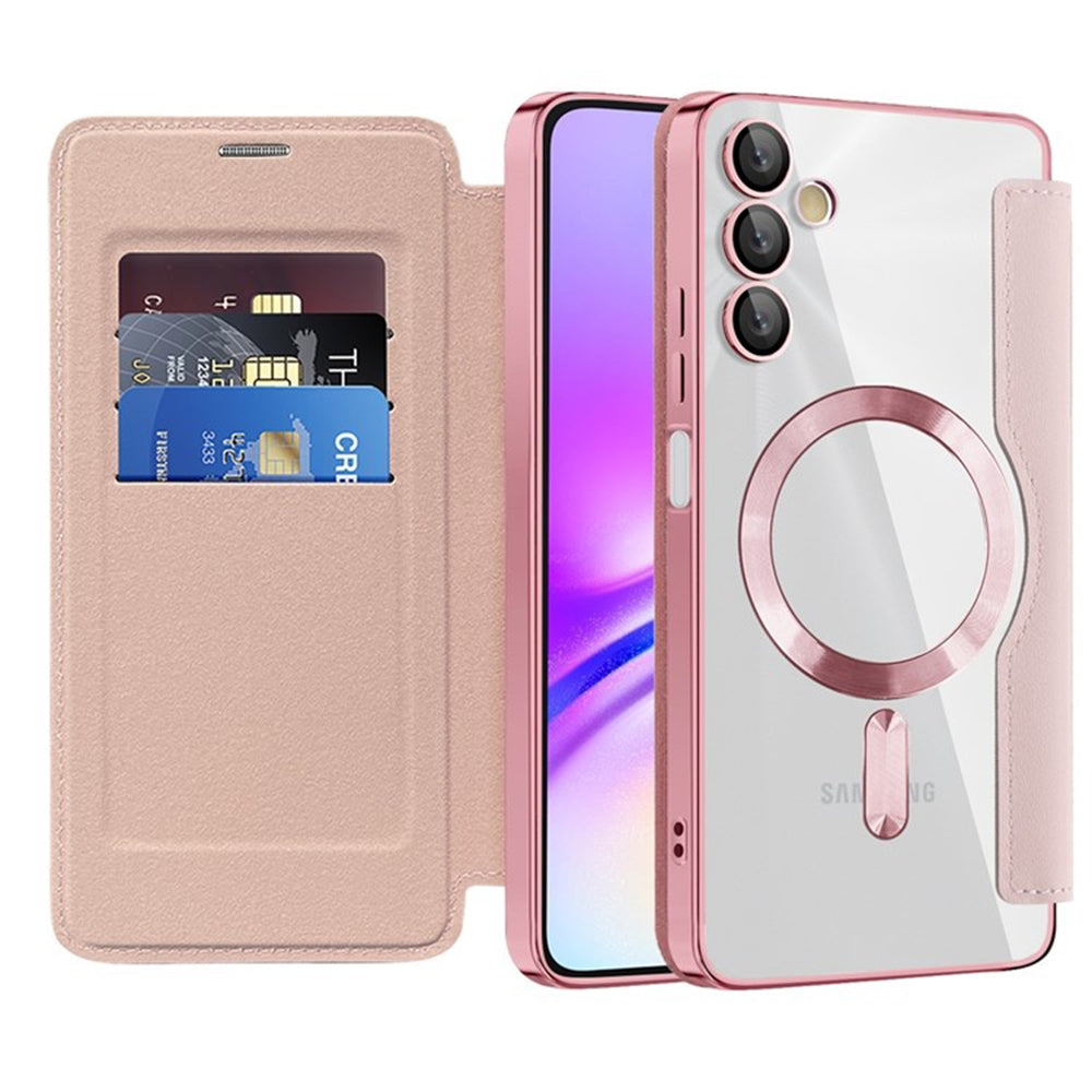 Funda MagSafe para Samsung Galaxy A05s A057, Techsuit, SmartMag Book, Rosa