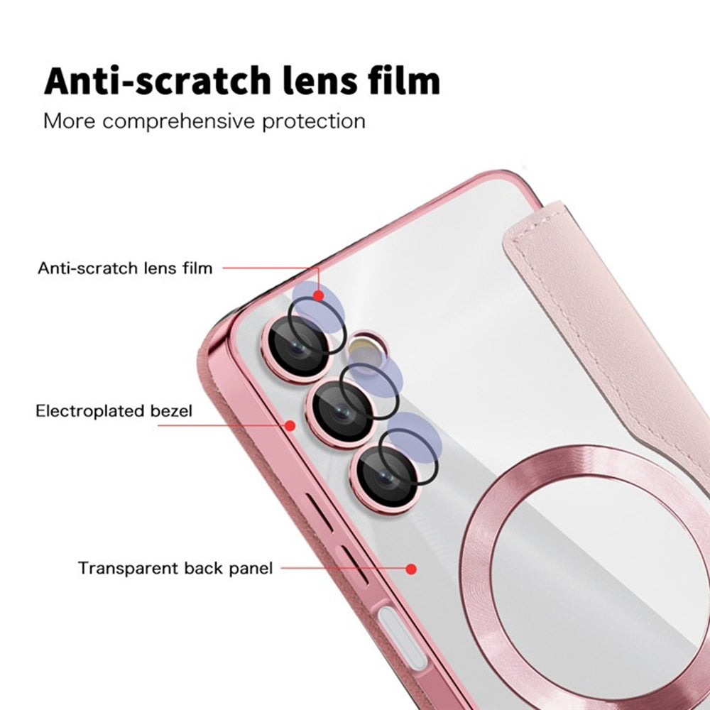 Funda MagSafe para Samsung Galaxy A05s A057, Techsuit, SmartMag Book, Rosa