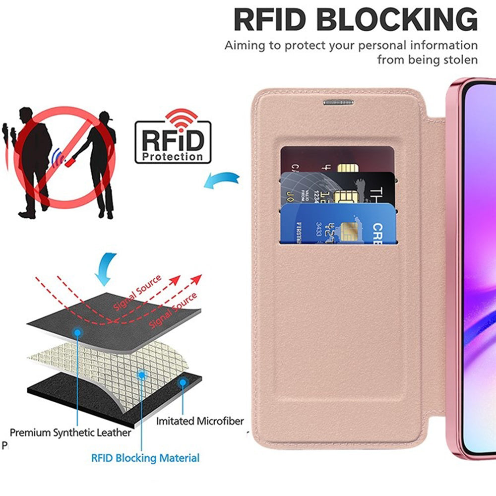Funda MagSafe para Samsung Galaxy A05s A057, Techsuit, SmartMag Book, Rosa