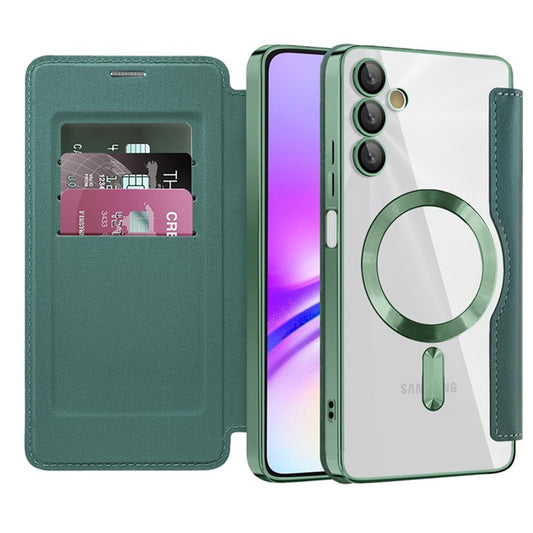 Funda MagSafe para Samsung Galaxy A05s A057, Techsuit, SmartMag Book, Verde