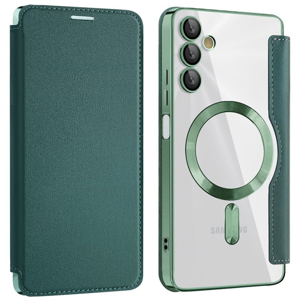 Funda MagSafe para Samsung Galaxy A05s A057, Techsuit, SmartMag Book, Verde