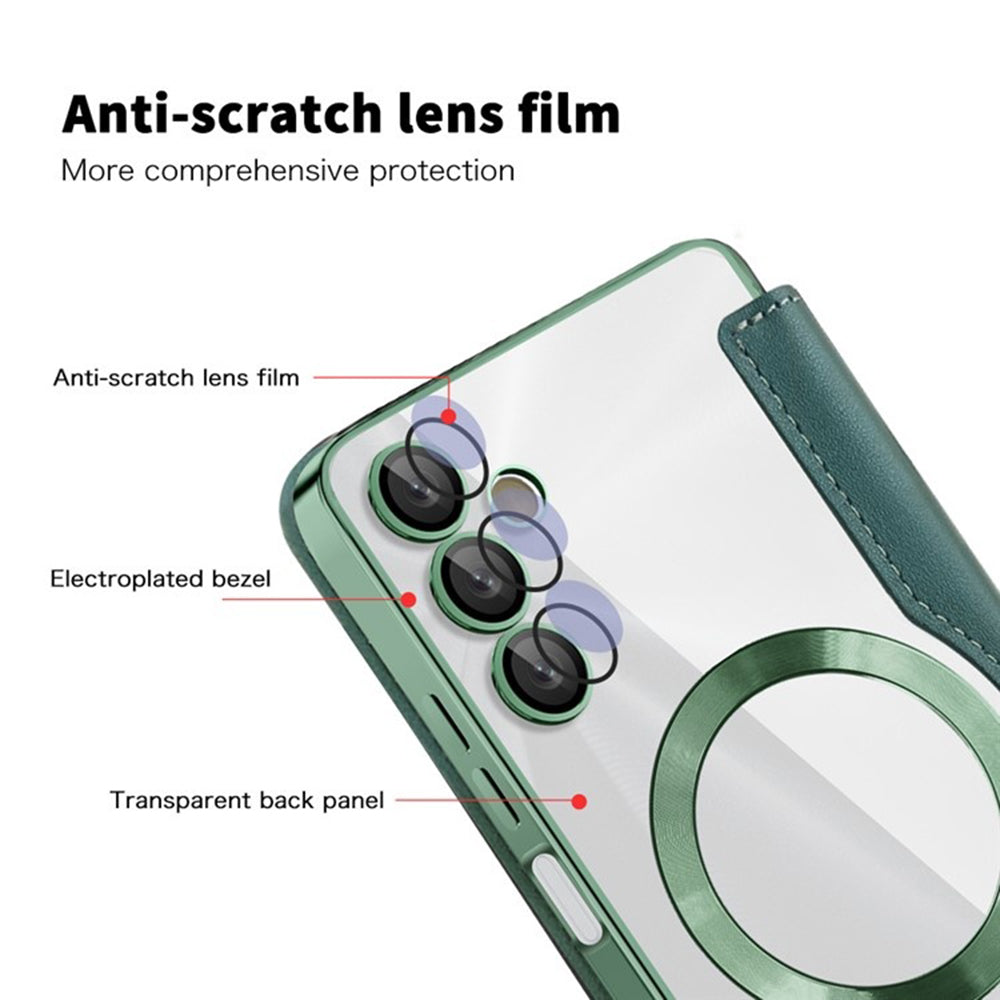 Funda MagSafe para Samsung Galaxy A05s A057, Techsuit, SmartMag Book, Verde