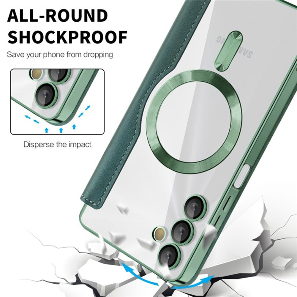 Funda MagSafe para Samsung Galaxy A05s A057, Techsuit, SmartMag Book, Verde