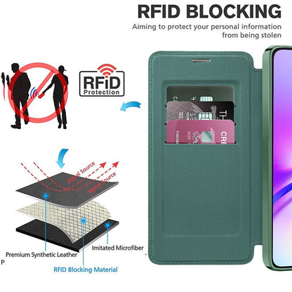 Funda MagSafe para Samsung Galaxy A05s A057, Techsuit, SmartMag Book, Verde