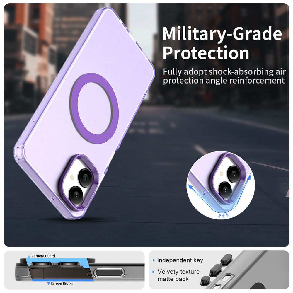 Funda MagSafe para Samsung Galaxy A06 A065, Techsuit, CandyCase, Morado
