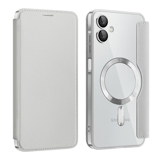Funda MagSafe para Samsung Galaxy A06 A065, Techsuit, SmartMag Book, Gris