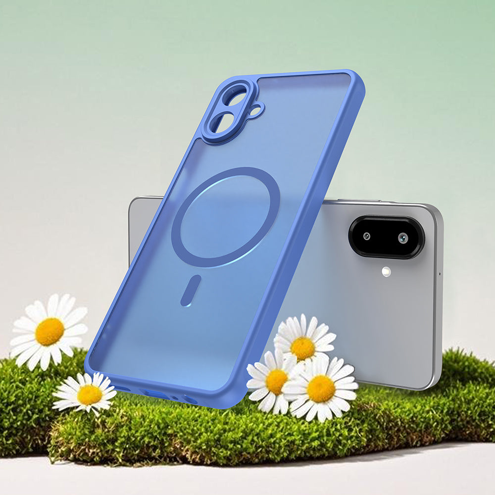 Funda MagSafe para Samsung Galaxy A07 4G A075, Techsuit, HaloFrost II, Azul