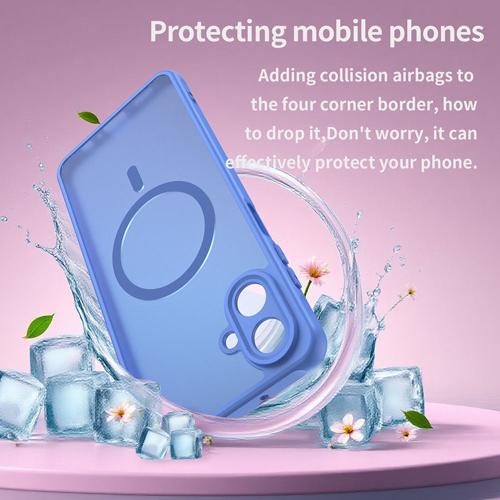 Funda MagSafe para Samsung Galaxy A07 4G A075, Techsuit, HaloFrost II, Azul