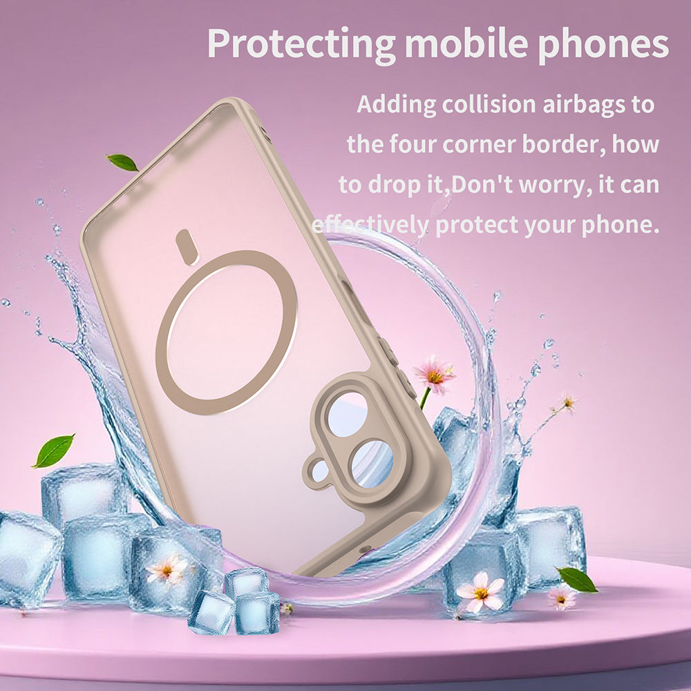 Funda MagSafe para Samsung Galaxy A07 4G A075, Techsuit, HaloFrost II, Dorada