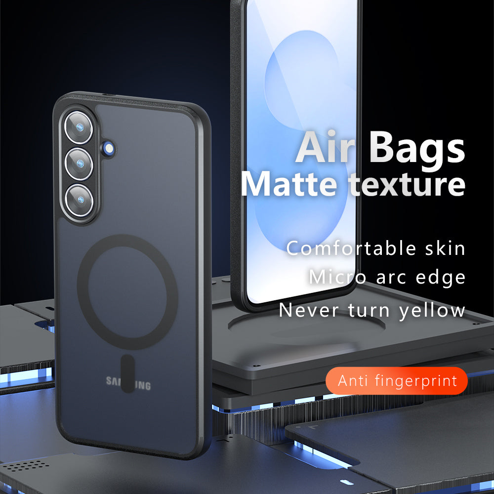 Funda MagSafe para Samsung Galaxy A07 4G A075, Techsuit, PureFrost, Negra Satinada