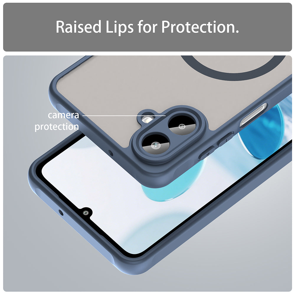 Funda MagSafe para Samsung Galaxy A07 4G A075, Techsuit, HaloFrost II, Azul Marino