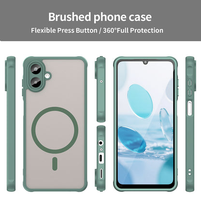Funda MagSafe para Samsung Galaxy A07 4G A075, Techsuit, HaloFrost II, Verde