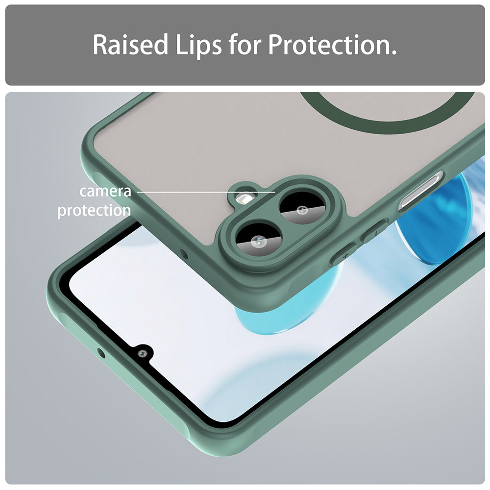 Funda MagSafe para Samsung Galaxy A07 4G A075, Techsuit, HaloFrost II, Verde