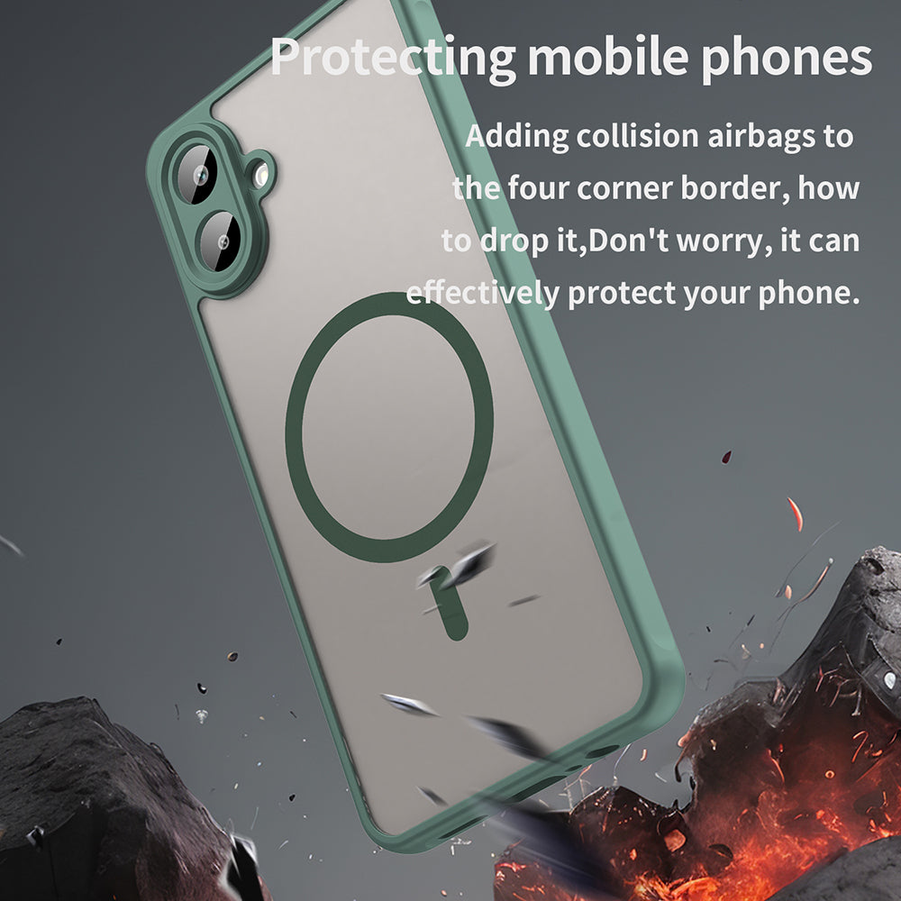 Funda MagSafe para Samsung Galaxy A07 4G A075, Techsuit, HaloFrost II, Verde
