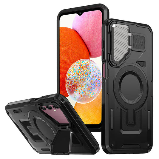 Funda MagSafe para Samsung Galaxy A14 A145 / A14 5G A146, Techsuit, CamVault, Negra