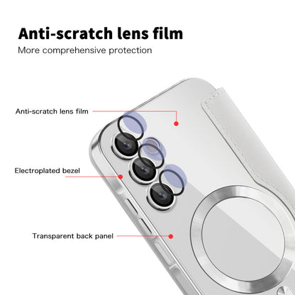 Funda MagSafe para Samsung Galaxy A15 5G A156 / A15 A155, Techsuit, SmartMag Book, Gris