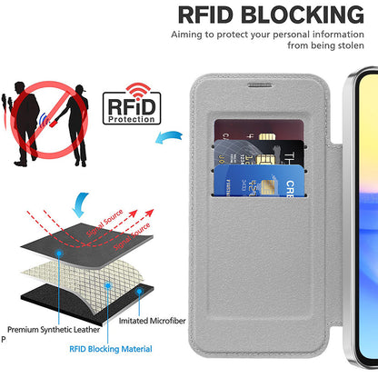 Funda MagSafe para Samsung Galaxy A15 5G A156 / A15 A155, Techsuit, SmartMag Book, Gris