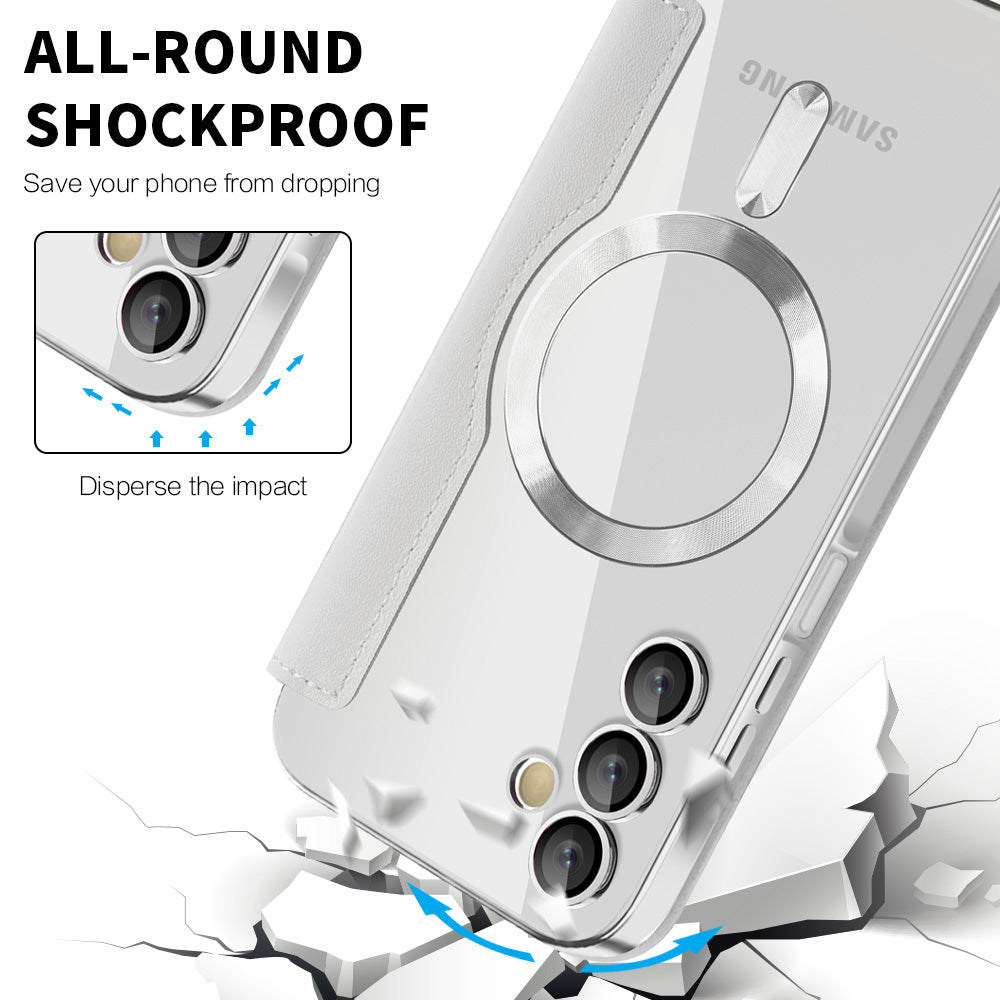 Funda MagSafe para Samsung Galaxy A15 5G A156 / A15 A155, Techsuit, SmartMag Book, Gris
