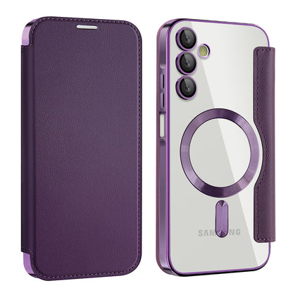 Funda MagSafe para Samsung Galaxy A15 5G A156 / A15 A155, Techsuit, SmartMag Book, Morado