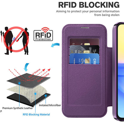 Funda MagSafe para Samsung Galaxy A15 5G A156 / A15 A155, Techsuit, SmartMag Book, Morado