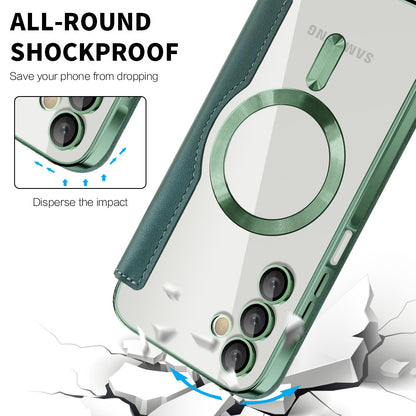 Funda MagSafe para Samsung Galaxy A15 5G A156 / A15 A155, Techsuit, SmartMag Book, Verde