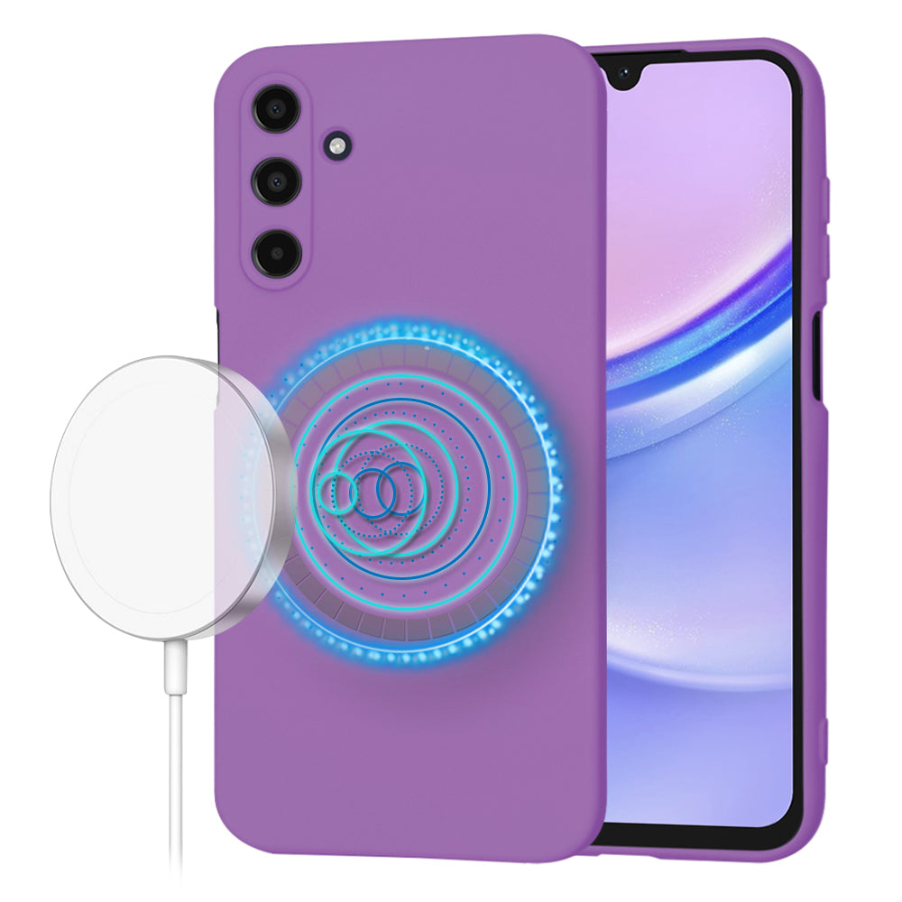 Funda MagSafe para Samsung Galaxy A15 A155, Techsuit, SoftFlex, Morado