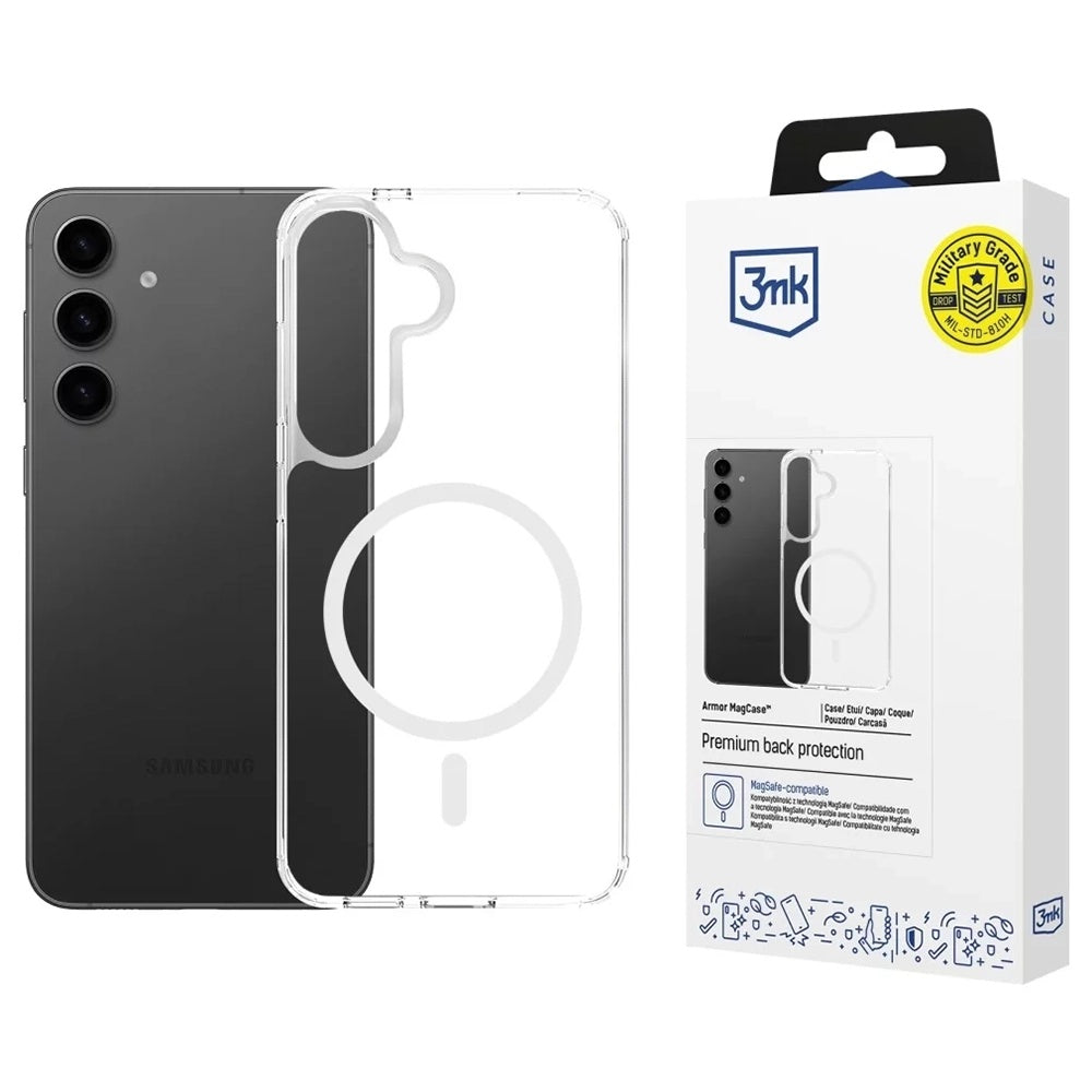 Funda MagSafe para Samsung Galaxy A16 5G A166 / A16 4G A165, 3MK, Armor MagCase, Transparente