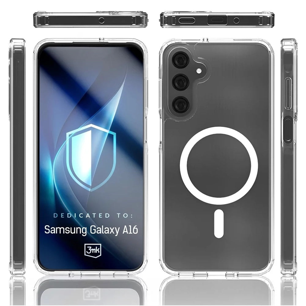 Funda MagSafe para Samsung Galaxy A16 5G A166 / A16 4G A165, 3MK, Armor MagCase, Transparente