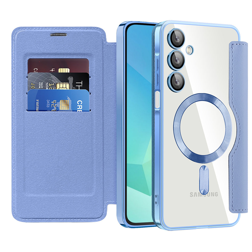 Funda MagSafe para Samsung Galaxy A16 5G A166 / A16 4G A165, Techsuit, SmartMag Book, Azul
