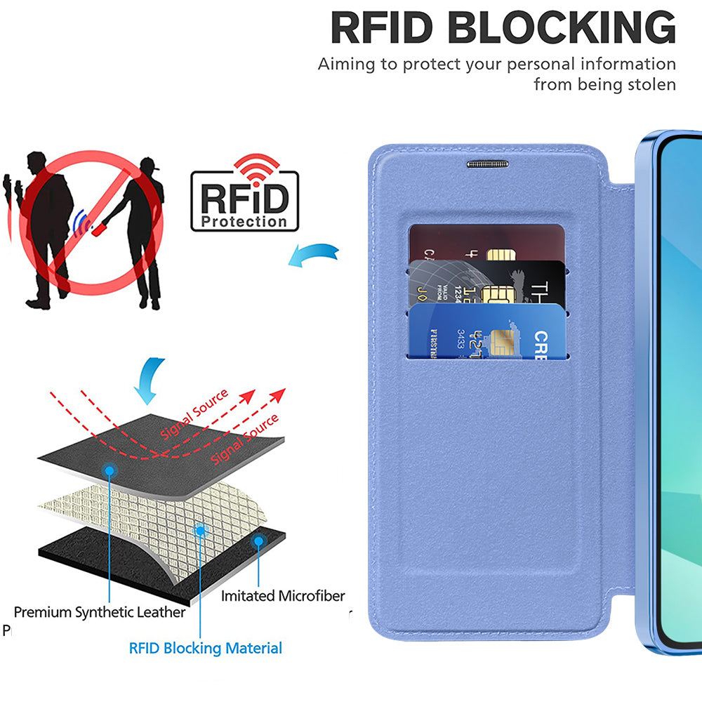 Funda MagSafe para Samsung Galaxy A16 5G A166 / A16 4G A165, Techsuit, SmartMag Book, Azul
