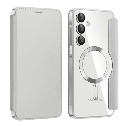 Funda MagSafe para Samsung Galaxy A16 5G A166 / A16 4G A165, Techsuit, SmartMag Book, Gris