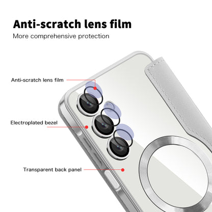 Funda MagSafe para Samsung Galaxy A16 5G A166 / A16 4G A165, Techsuit, SmartMag Book, Gris