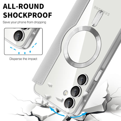 Funda MagSafe para Samsung Galaxy A16 5G A166 / A16 4G A165, Techsuit, SmartMag Book, Gris