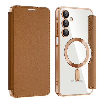 Funda MagSafe para Samsung Galaxy A16 5G A166 / A16 4G A165, Techsuit, SmartMag Book, Marrón