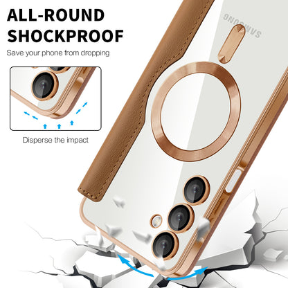 Funda MagSafe para Samsung Galaxy A16 5G A166 / A16 4G A165, Techsuit, SmartMag Book, Marrón