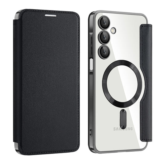 Funda MagSafe para Samsung Galaxy A16 5G A166 / A16 4G A165, Techsuit, SmartMag Book, Negra